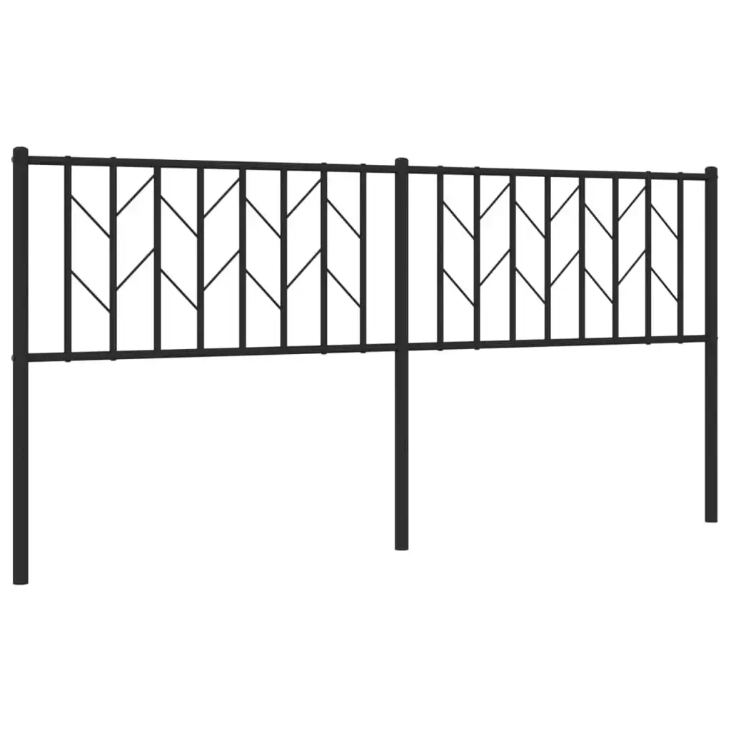 Metal Headboard Black 183 cm 374473