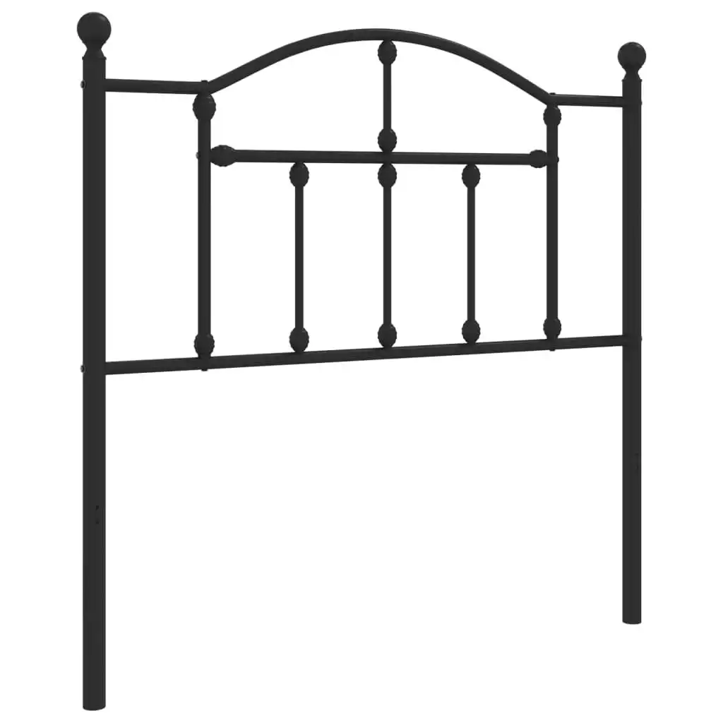 Metal Headboard Black 90 cm 353467