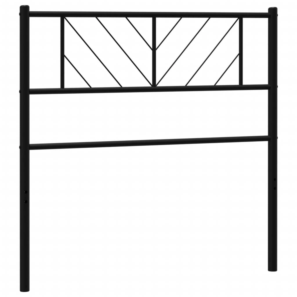 Metal Headboard Black 90 cm 372207