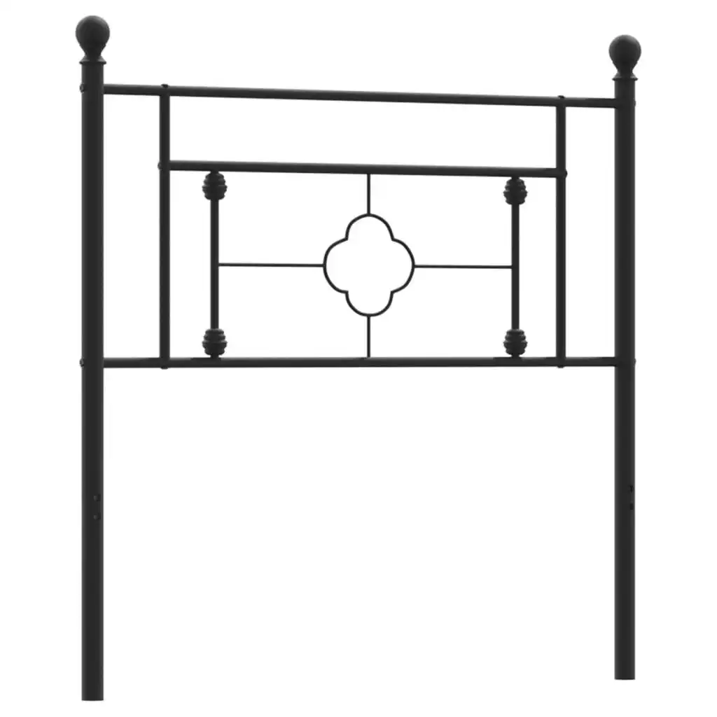 Metal Headboard Black 90 cm 374367