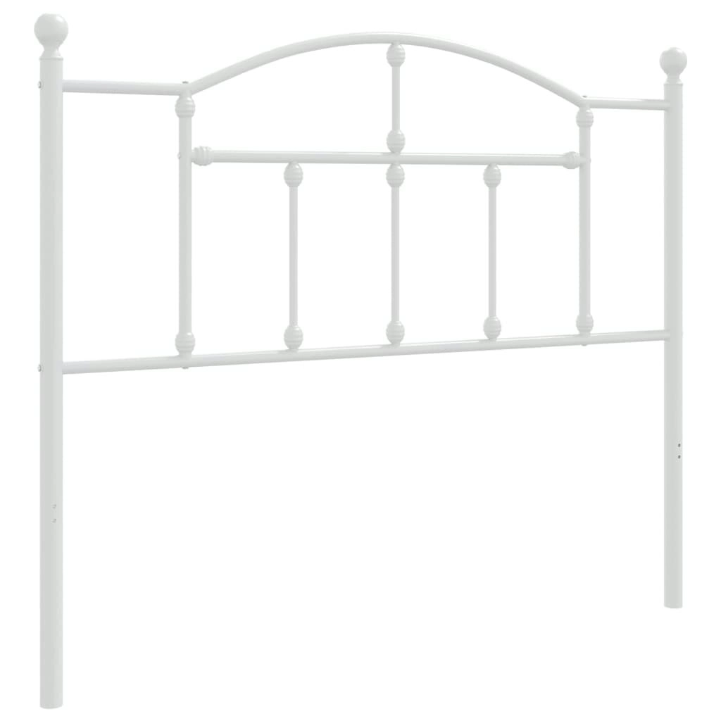 Metal Headboard White 107 cm 353518