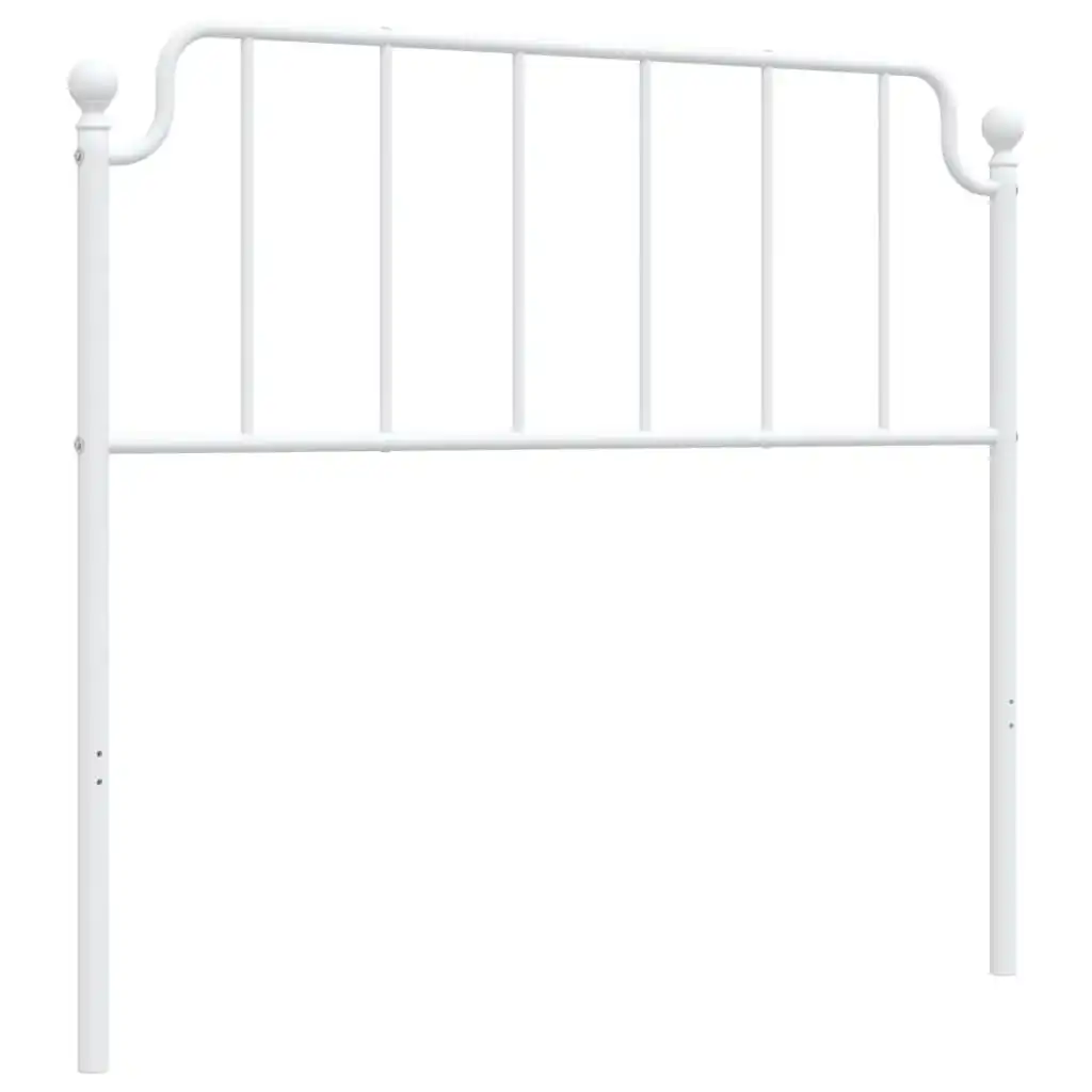 Metal Headboard White 107 cm 373966