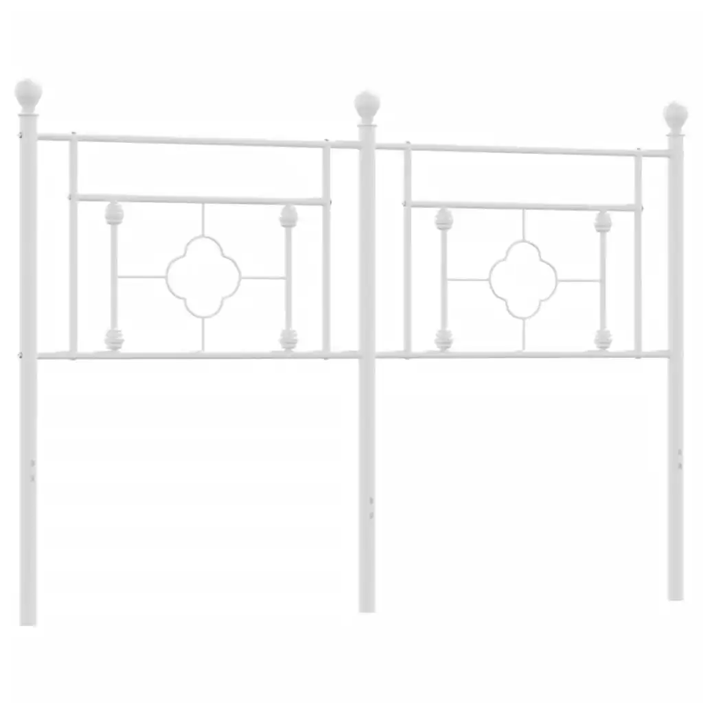 Metal Headboard White 137 cm 374420