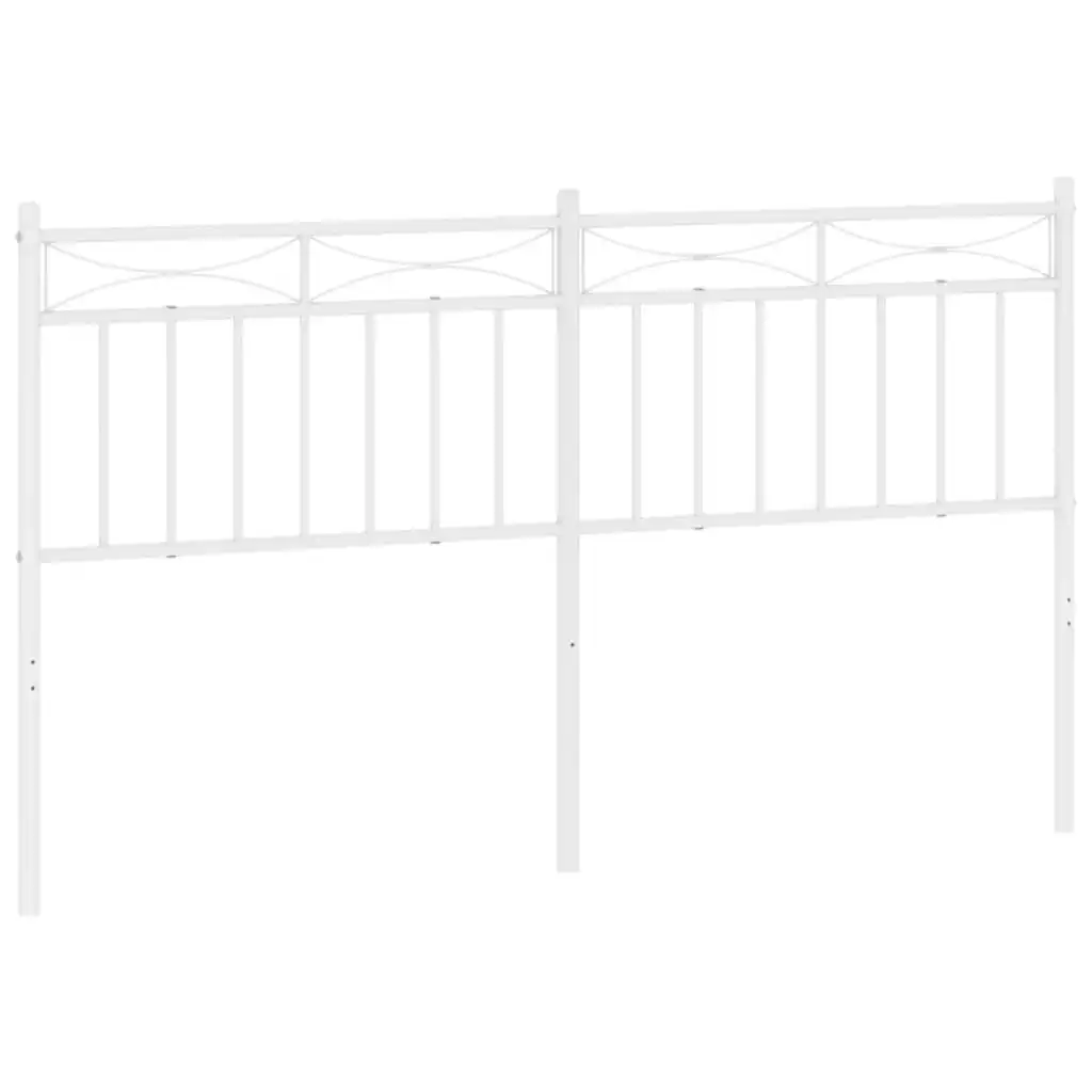 Metal Headboard White 152 cm 373774