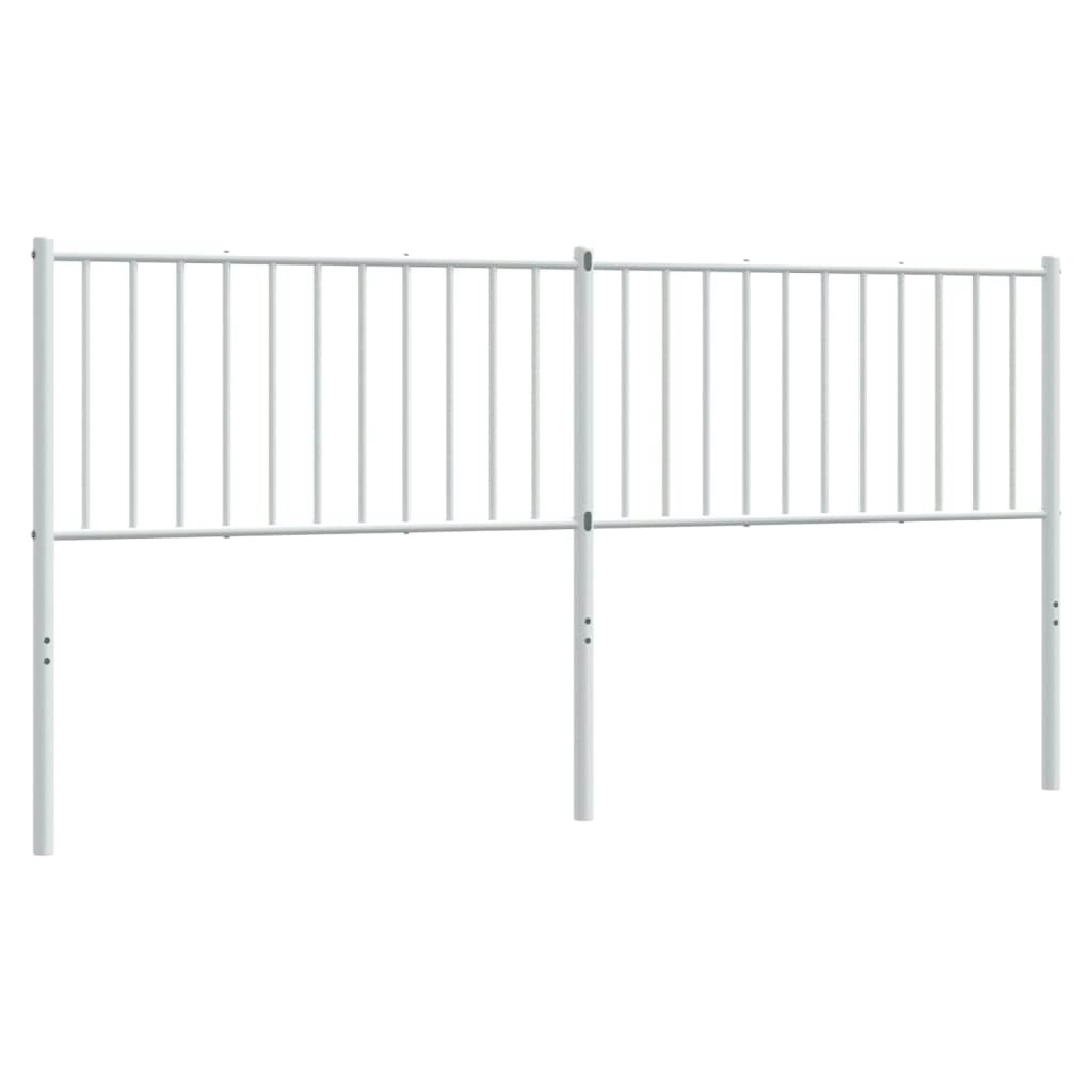 Metal Headboard White 183 cm 350967