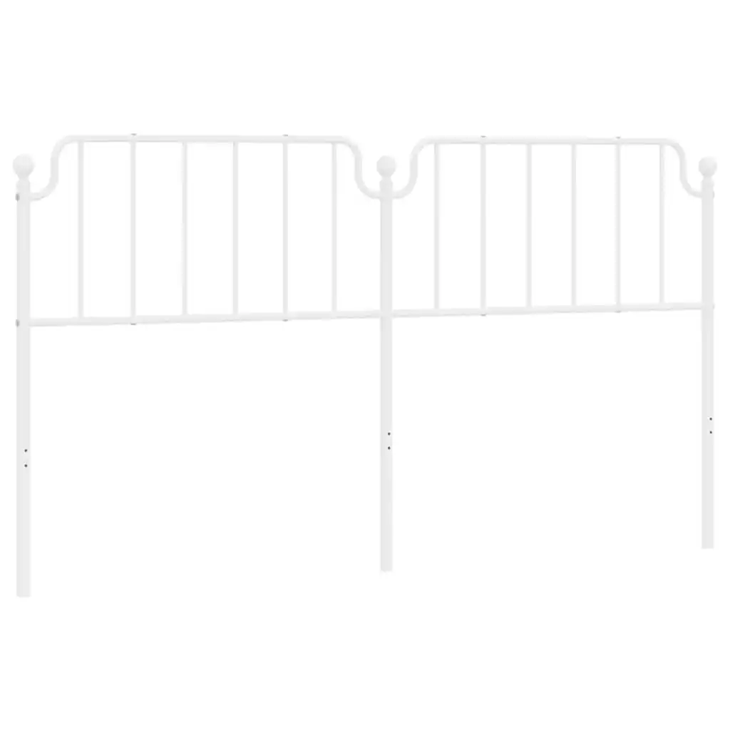 Metal Headboard White 183 cm 373972