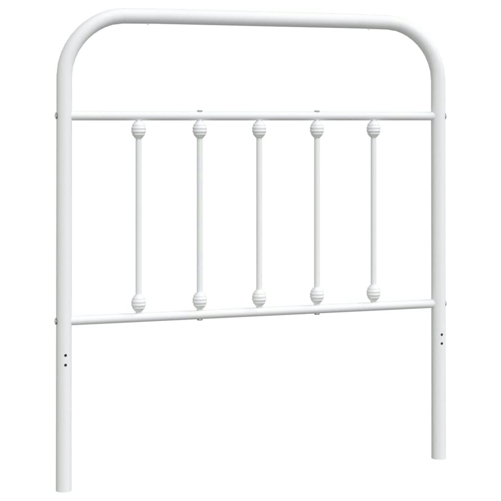 Metal Headboard White 90 cm 352655