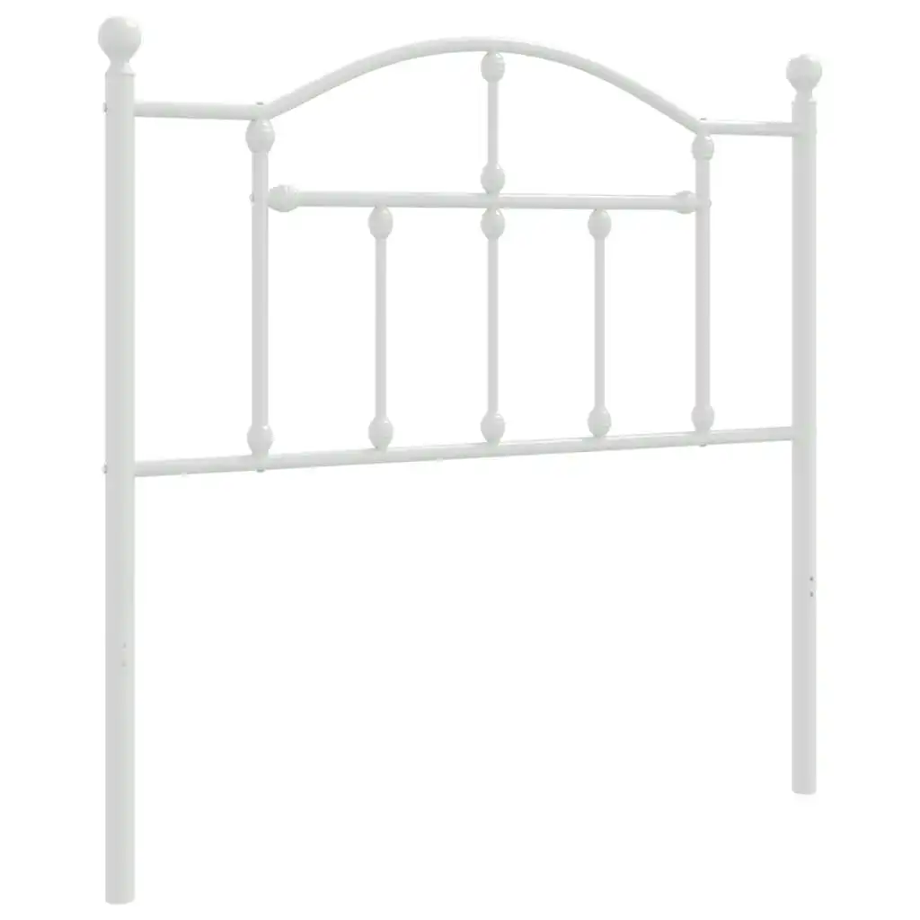 Metal Headboard White 90 cm 353516