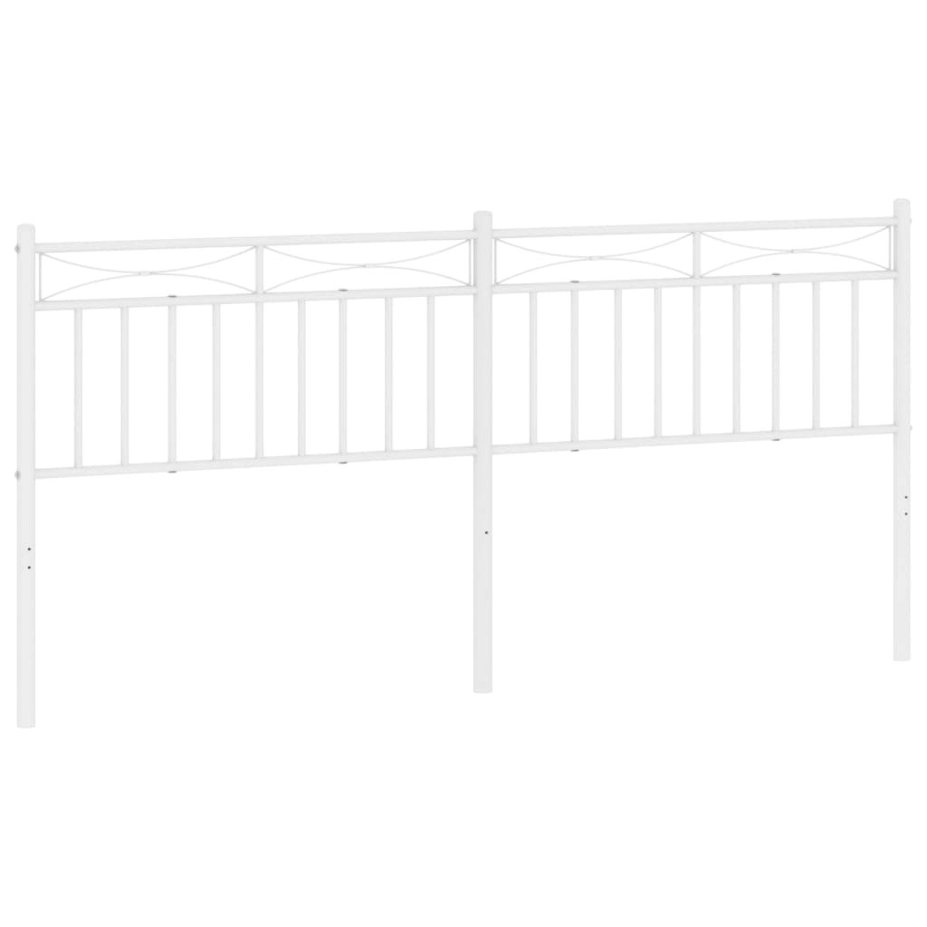 Metal Headboard White 183 cm 373776