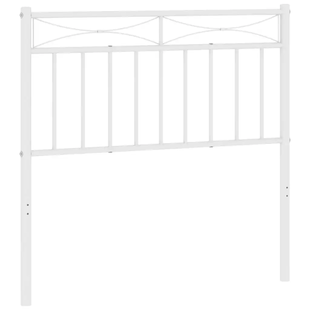 Metal Headboard White 90 cm 373768