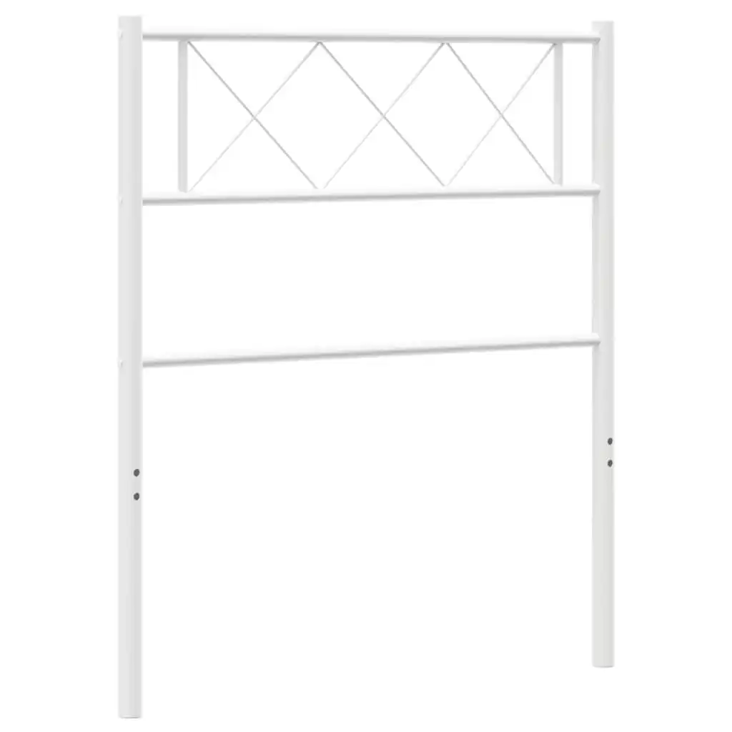 Metal Headboard White 90 cm 372354