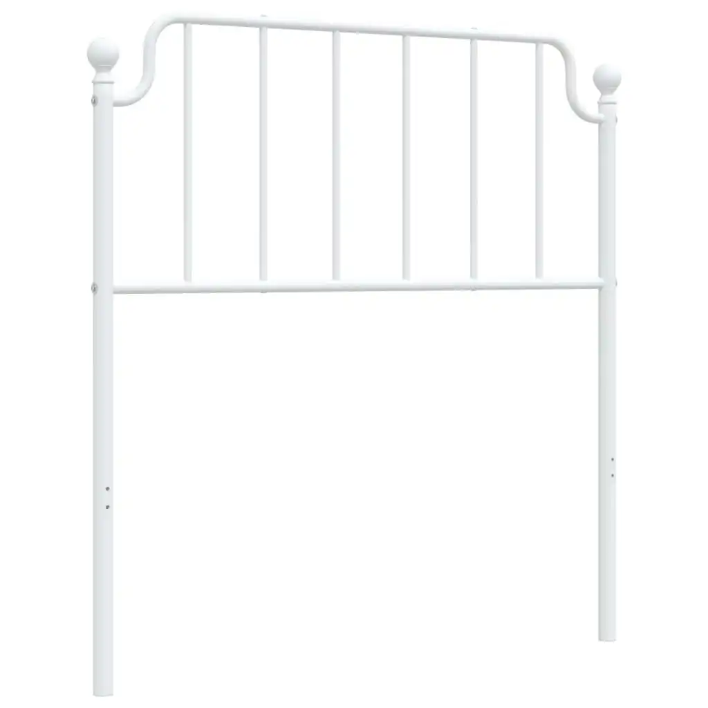 Metal Headboard White 90 cm 373964