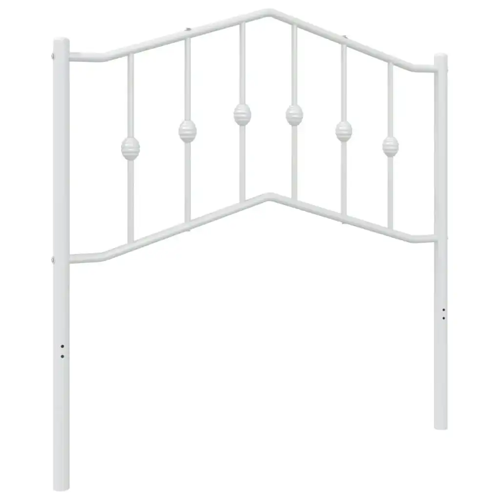 Metal Headboard White 90 cm 373866