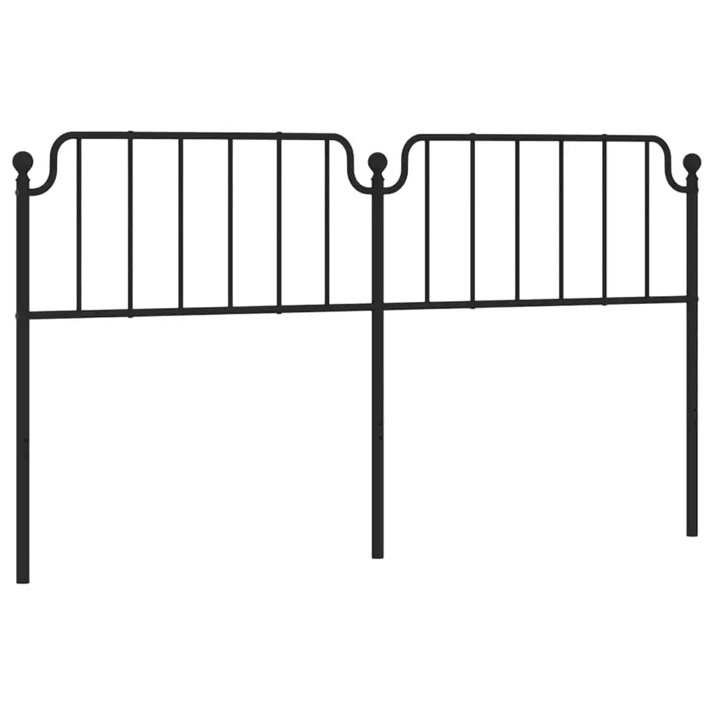 Metal Headboard Black 183 cm 373923