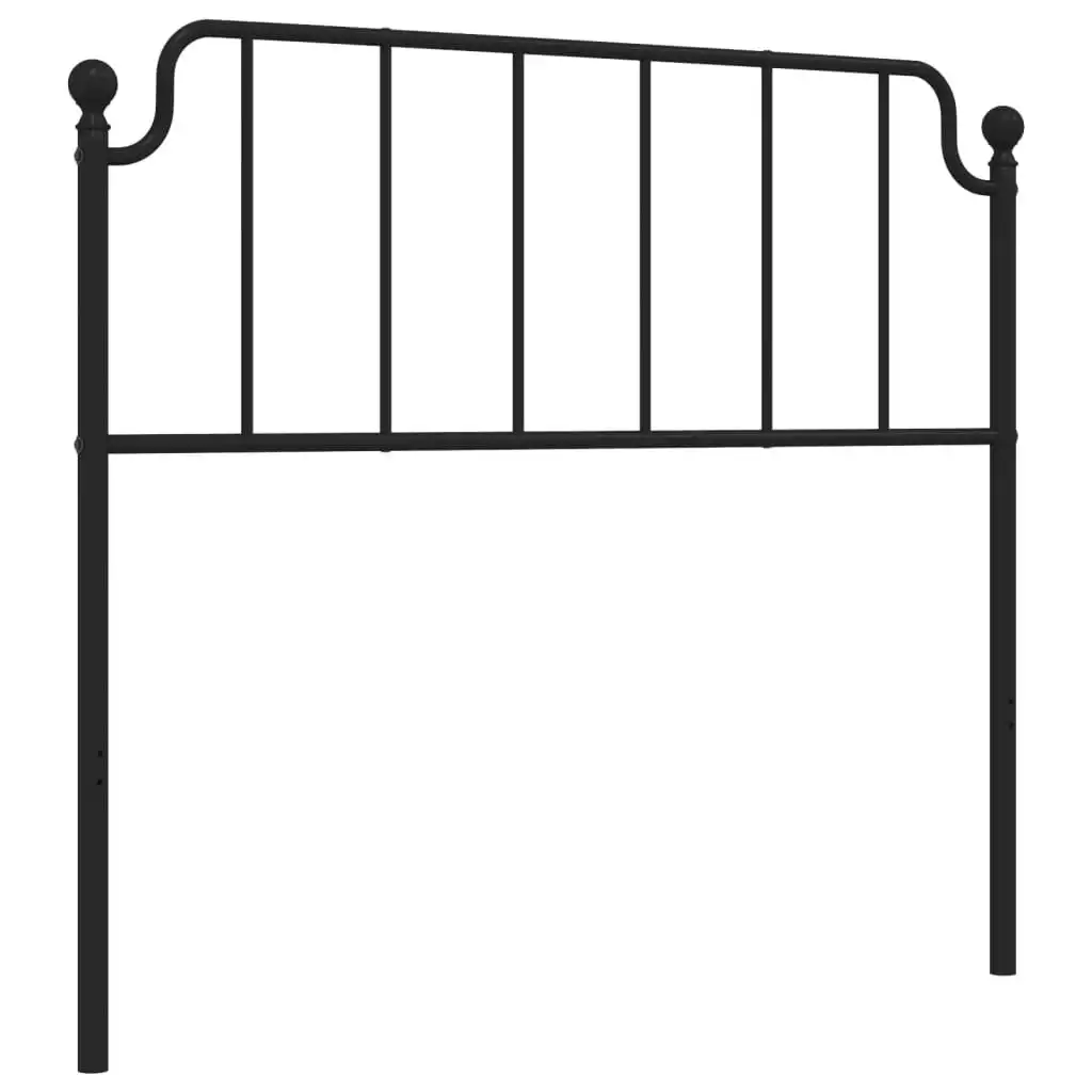 Metal Headboard Black 107 cm 373917