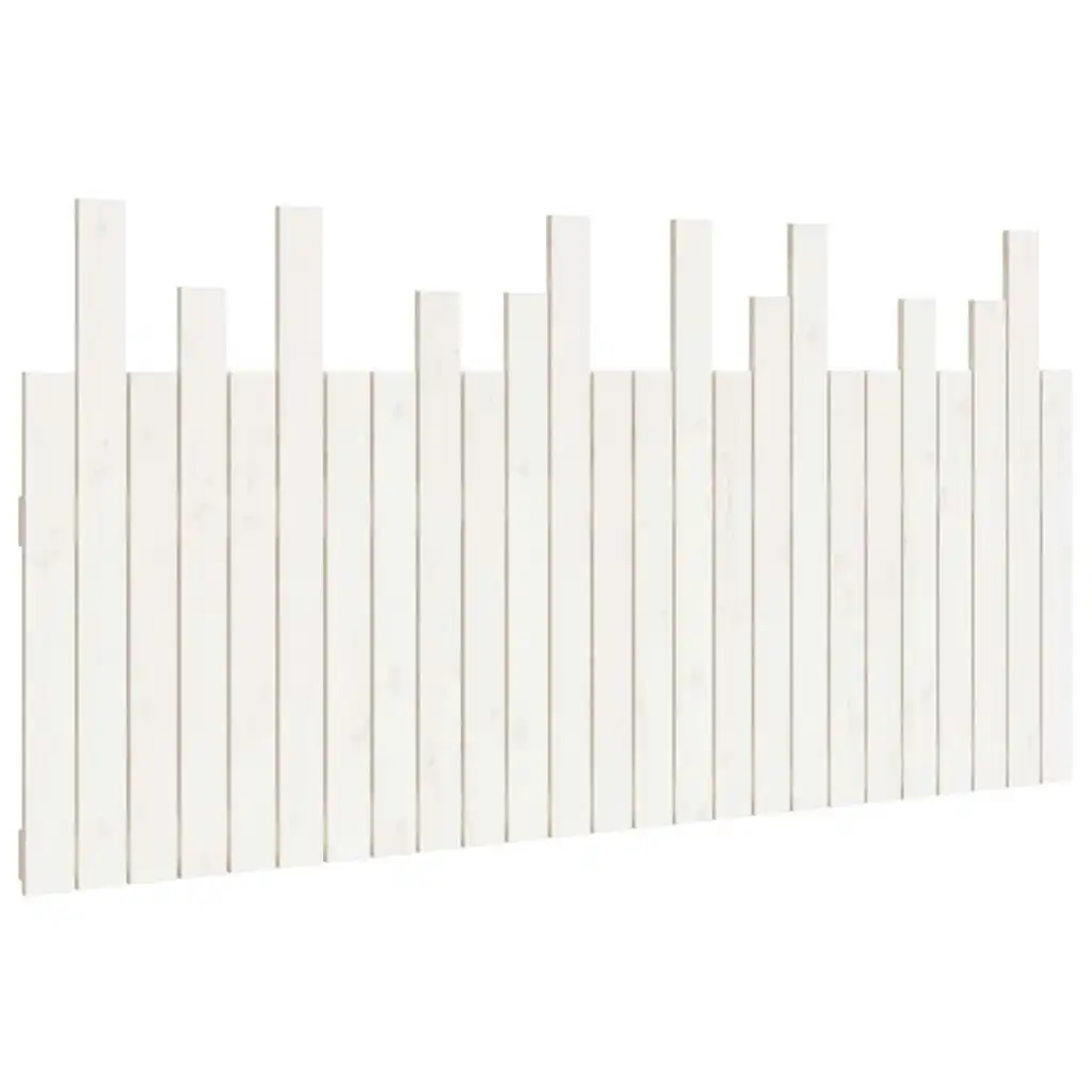 Wall Headboard White 159.5x3x80 cm Solid Wood Pine 824799