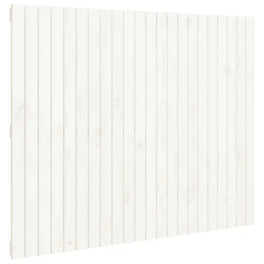 Wall Headboard White 140x3x110 cm Solid Wood Pine 824969