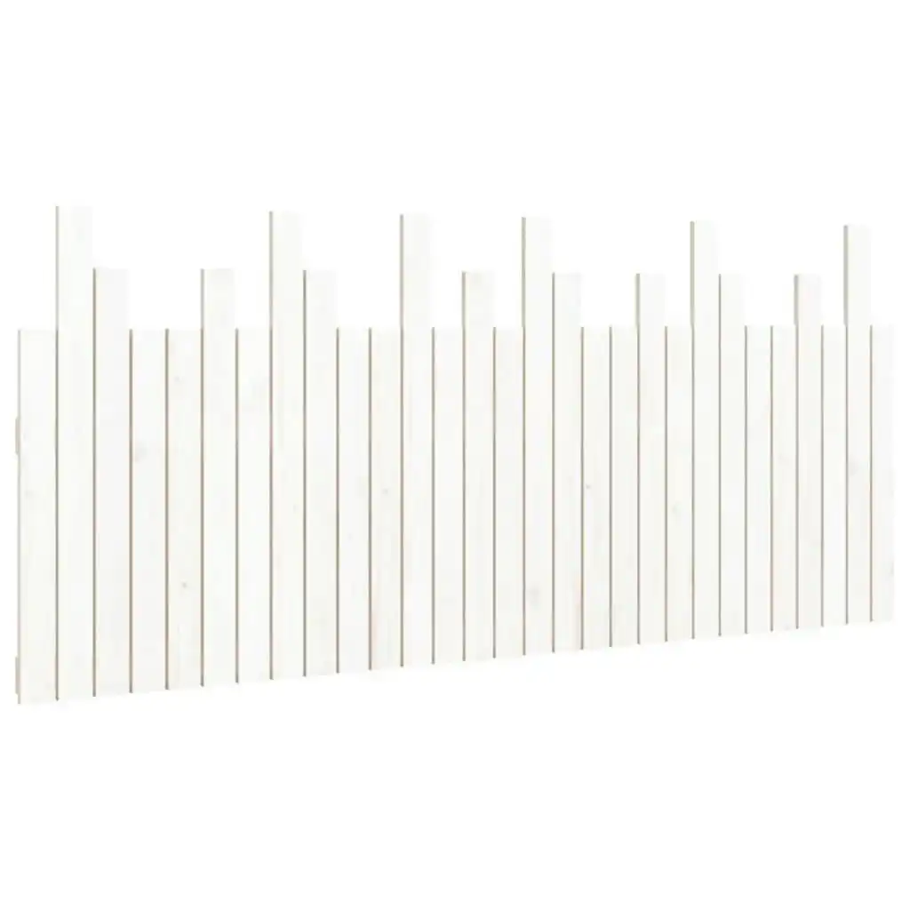 Wall Headboard White 185x3x80 cm Solid Wood Pine 824814