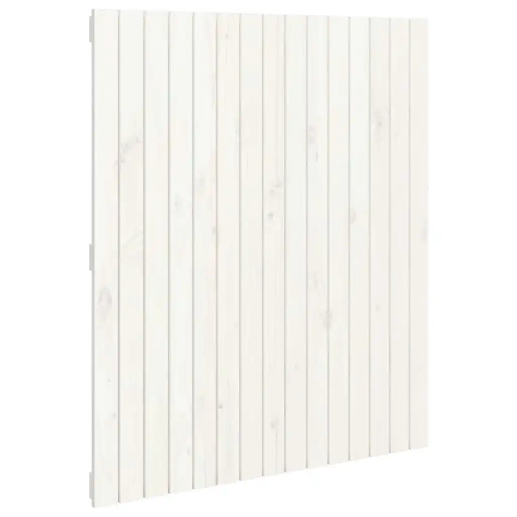 Wall Headboard White 95.5x3x110 cm Solid Wood Pine 824934