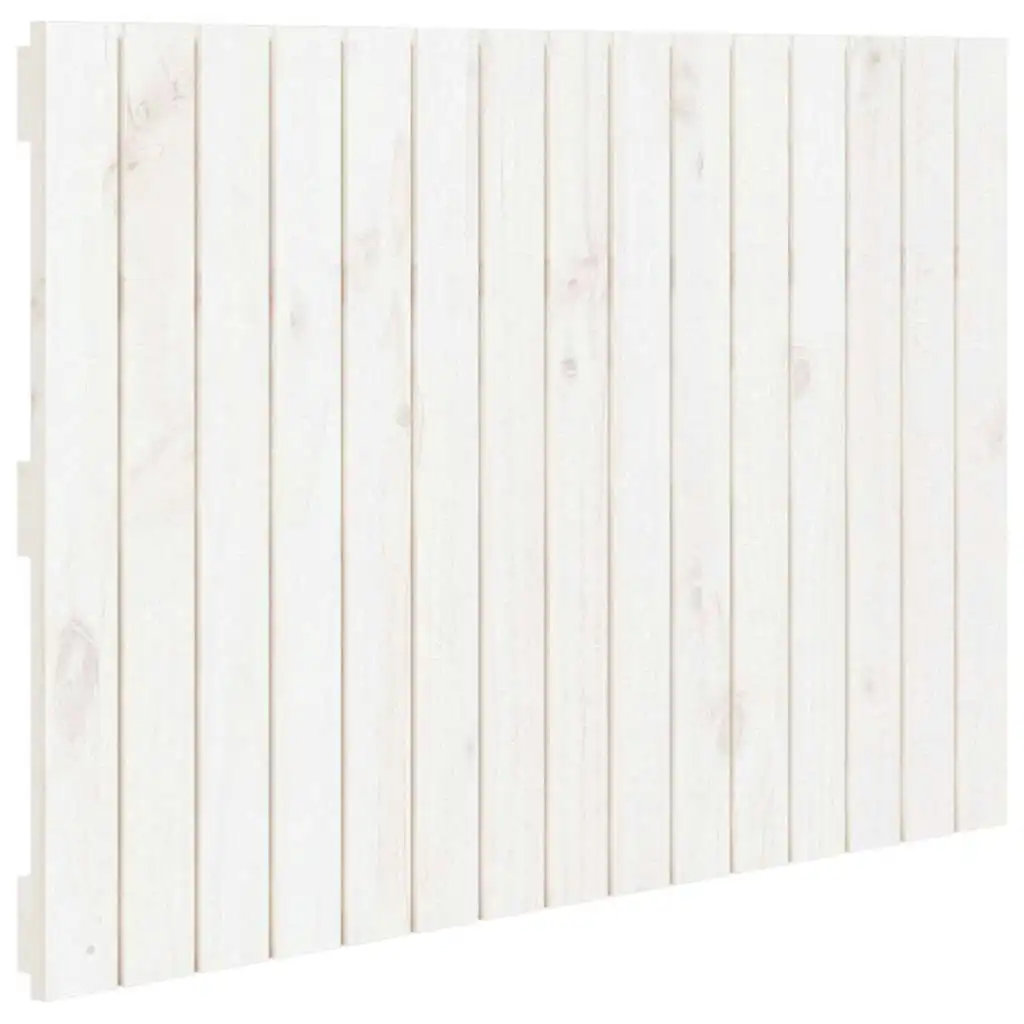 Wall Headboard White 95.5x3x60 cm Solid Wood Pine 824834