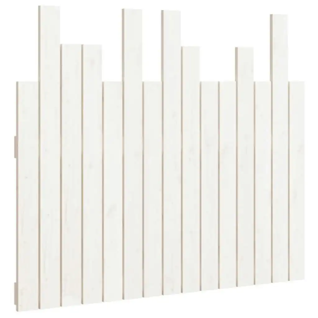 Wall Headboard White 95.5x3x80 cm Solid Wood Pine 824784