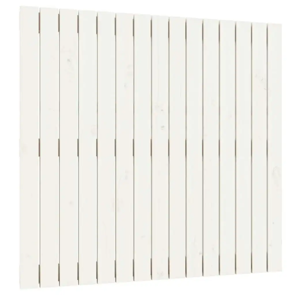 Wall Headboard White 95.5x3x90 cm Solid Wood Pine 824884