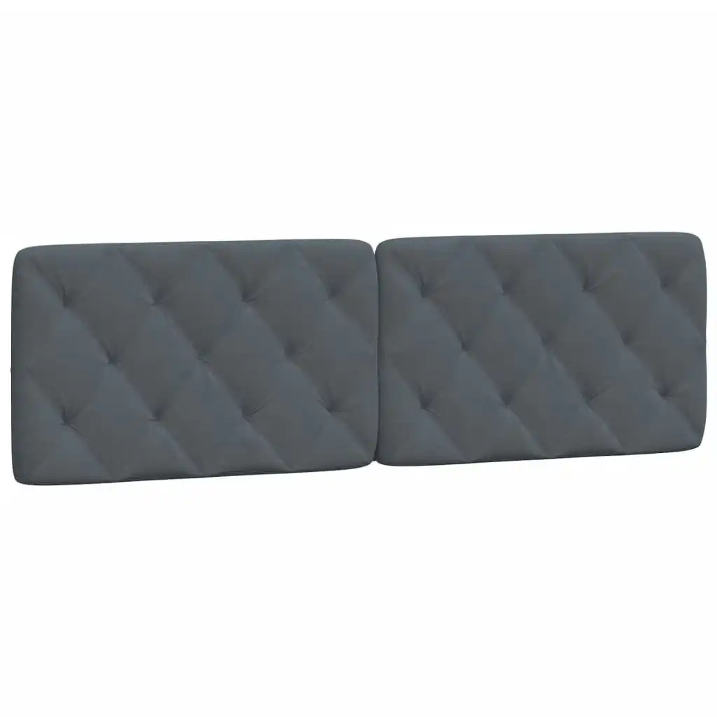 Headboard Cushion Dark Grey 152 cm Velvet 374754