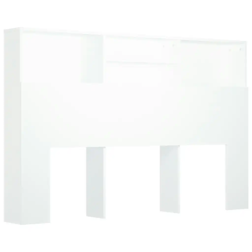 Headboard Cabinet White 160x19x103.5 cm 811871