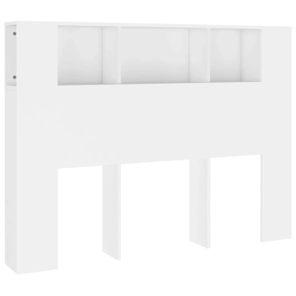 Headboard Cabinet White 140x18.5x104.5 cm 811925