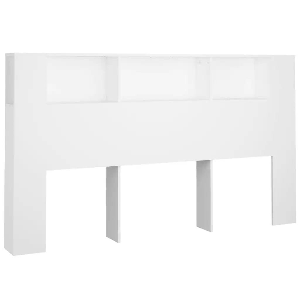 Headboard Cabinet White 180x18.5x104.5 cm 811943