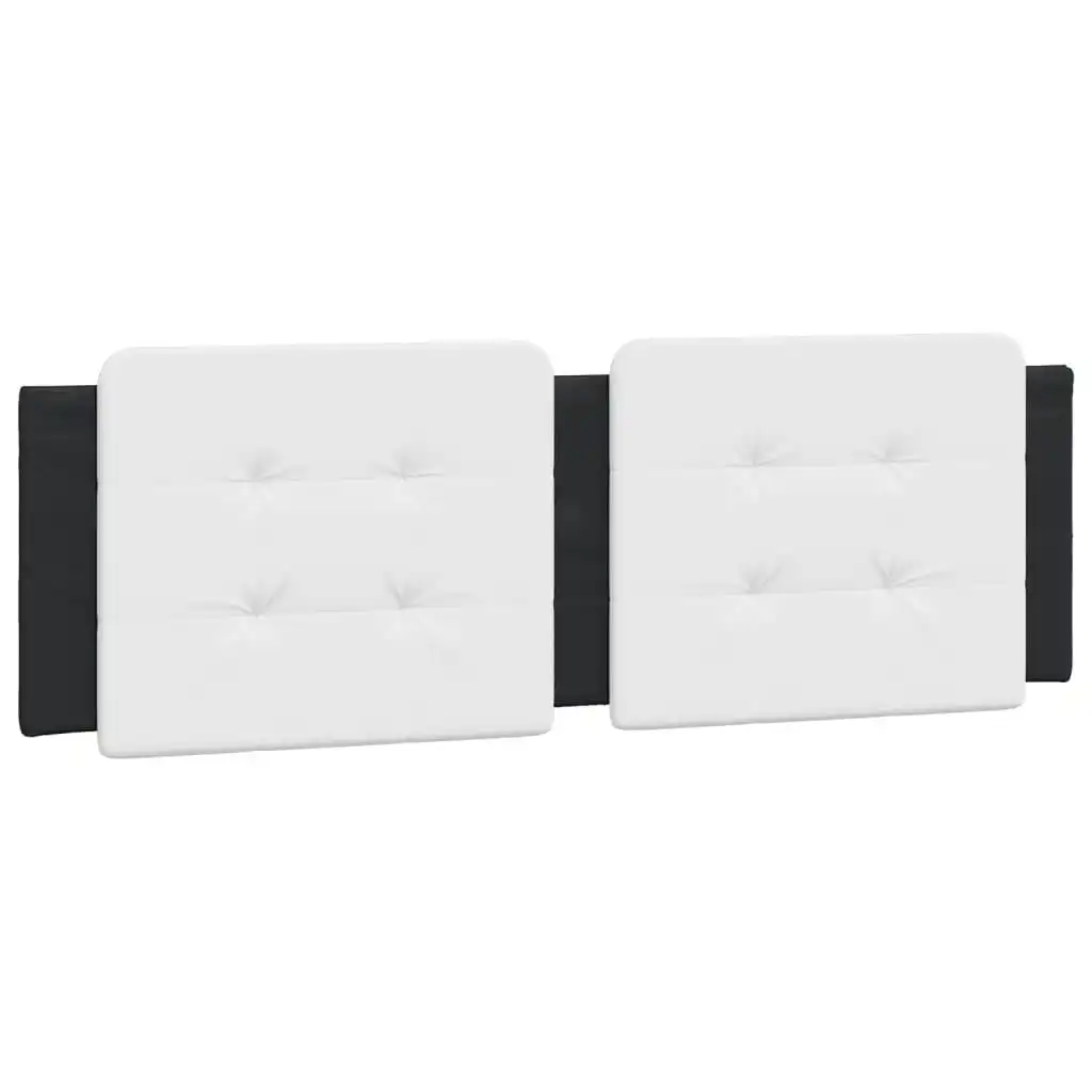 Headboard Cushion Black and White 153 cm Faux Leather 3207715