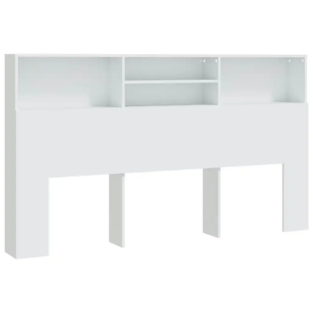 Headboard Cabinet White 180x19x103.5 cm 811880