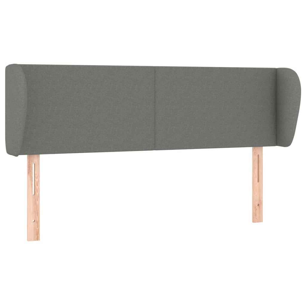 Headboard with Ears Dark Grey 147x23x78/88 cm Fabric 3116863