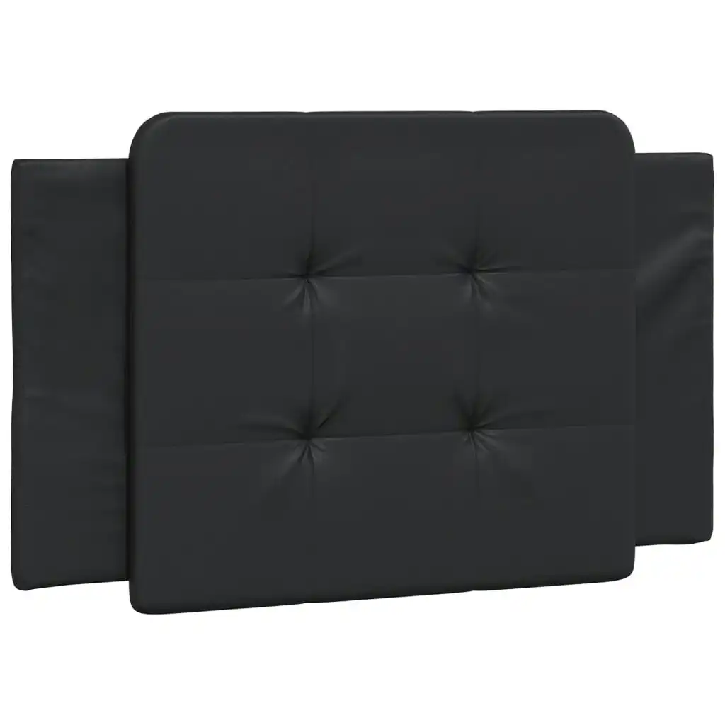 Headboard Cushion Black 90 cm Faux Leather 374836