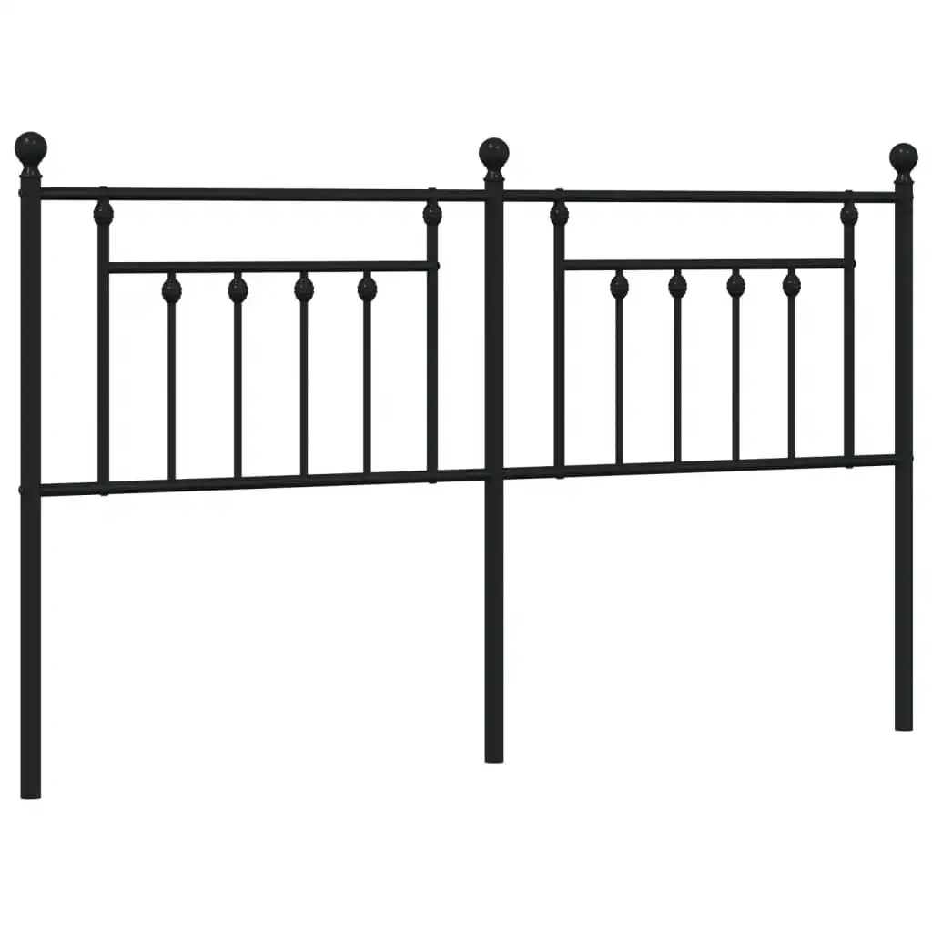 Metal Headboard Black 183 cm 353573