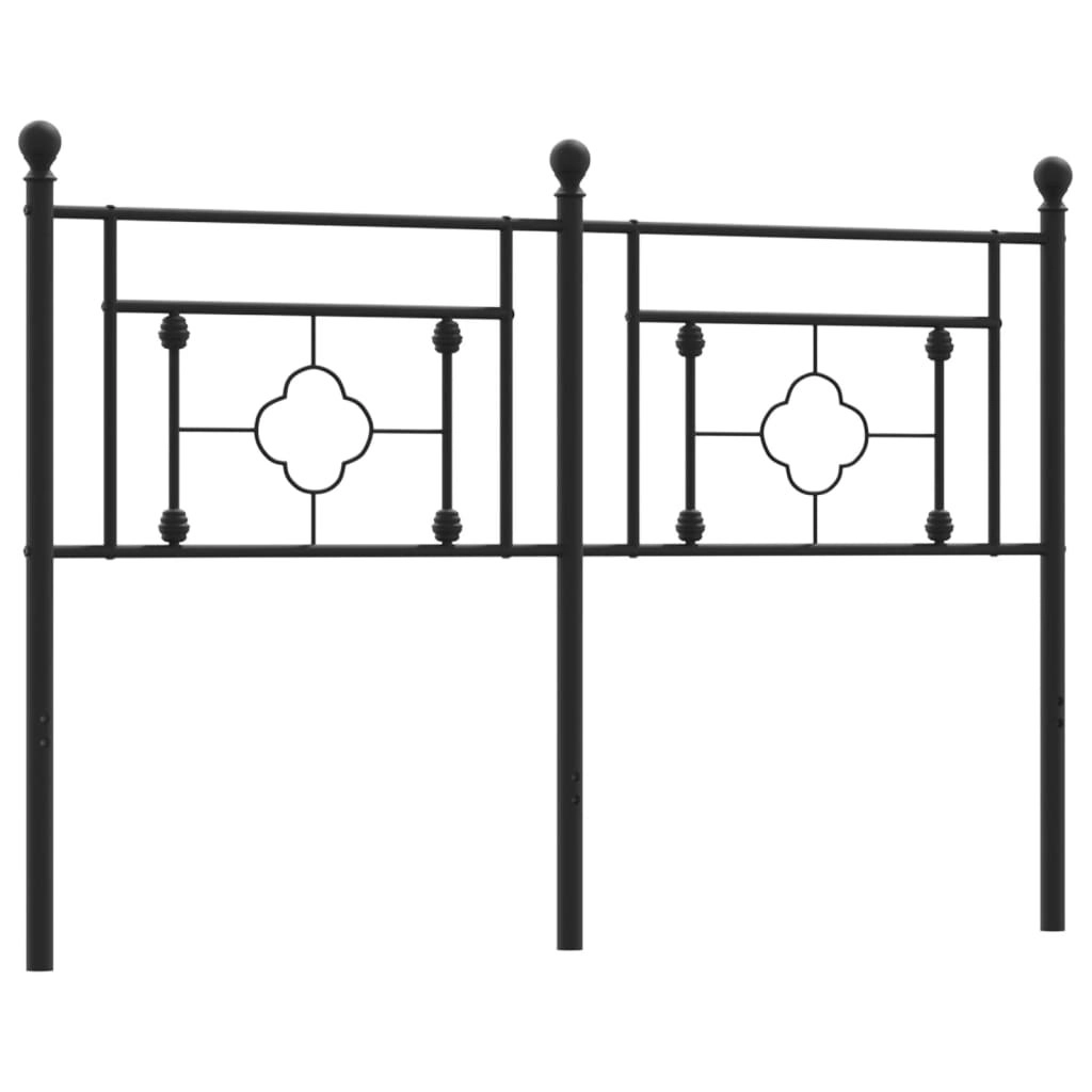 Metal Headboard Black 137 cm 374371