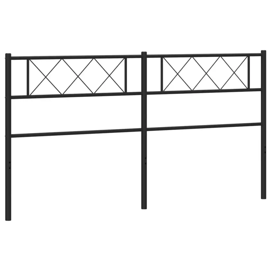 Metal Headboard Black 183 cm 372313