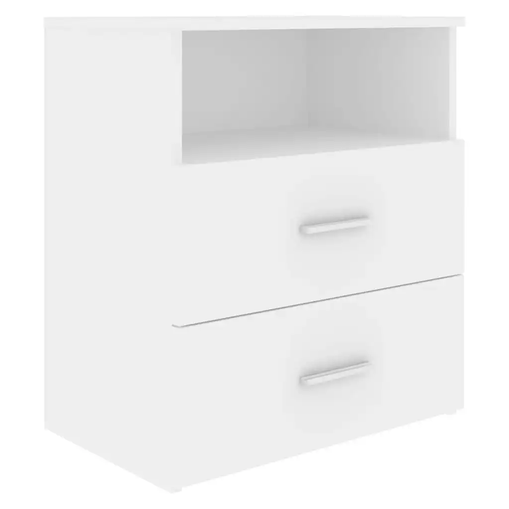 Bed Cabinet White 50x32x60 cm 803272