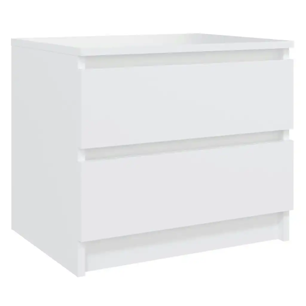 Bed Cabinet White 50x39x43.5 cm Engineered Wood 806193