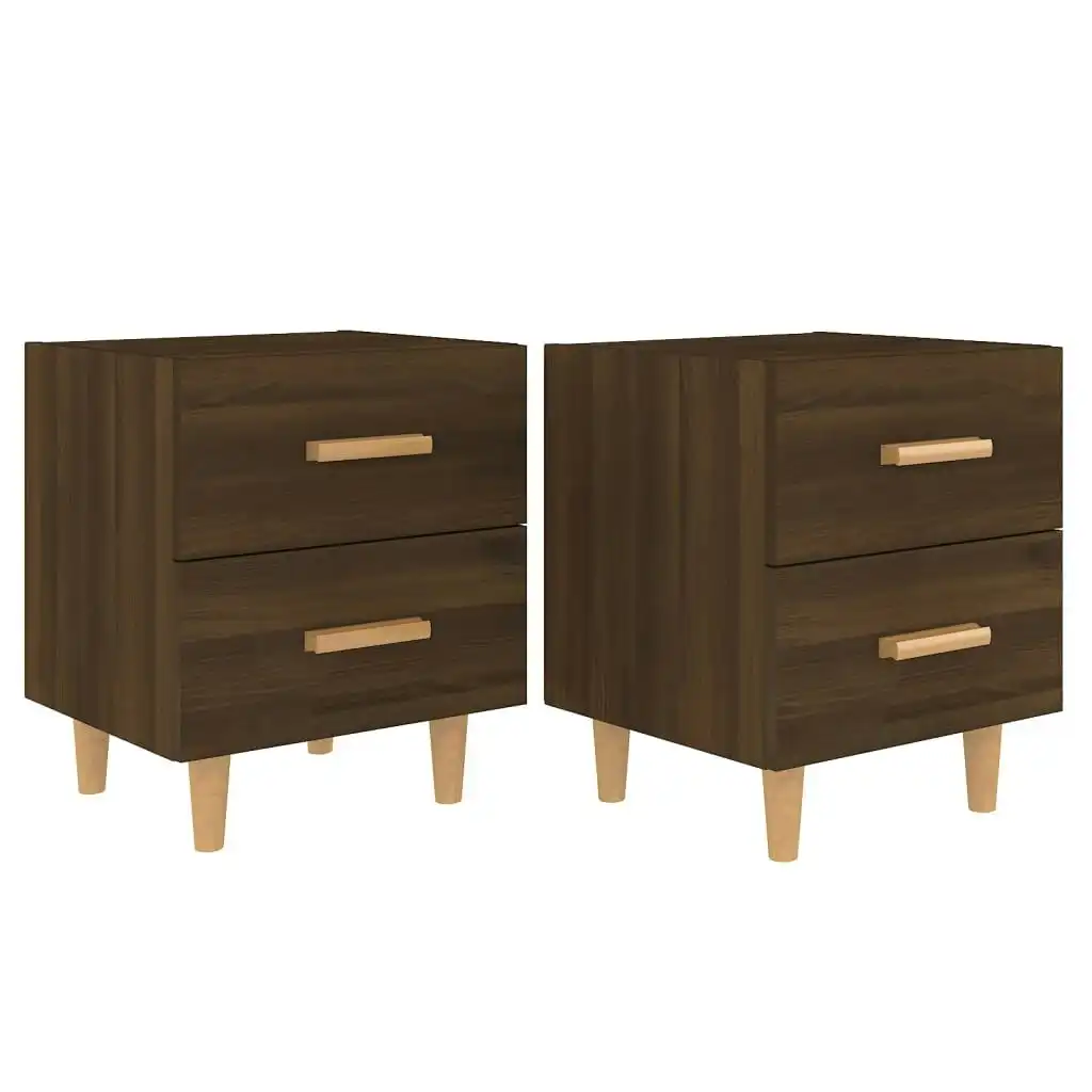 Bed Cabinets 2 pcs Brown Oak 40x35x47.5 cm 817290