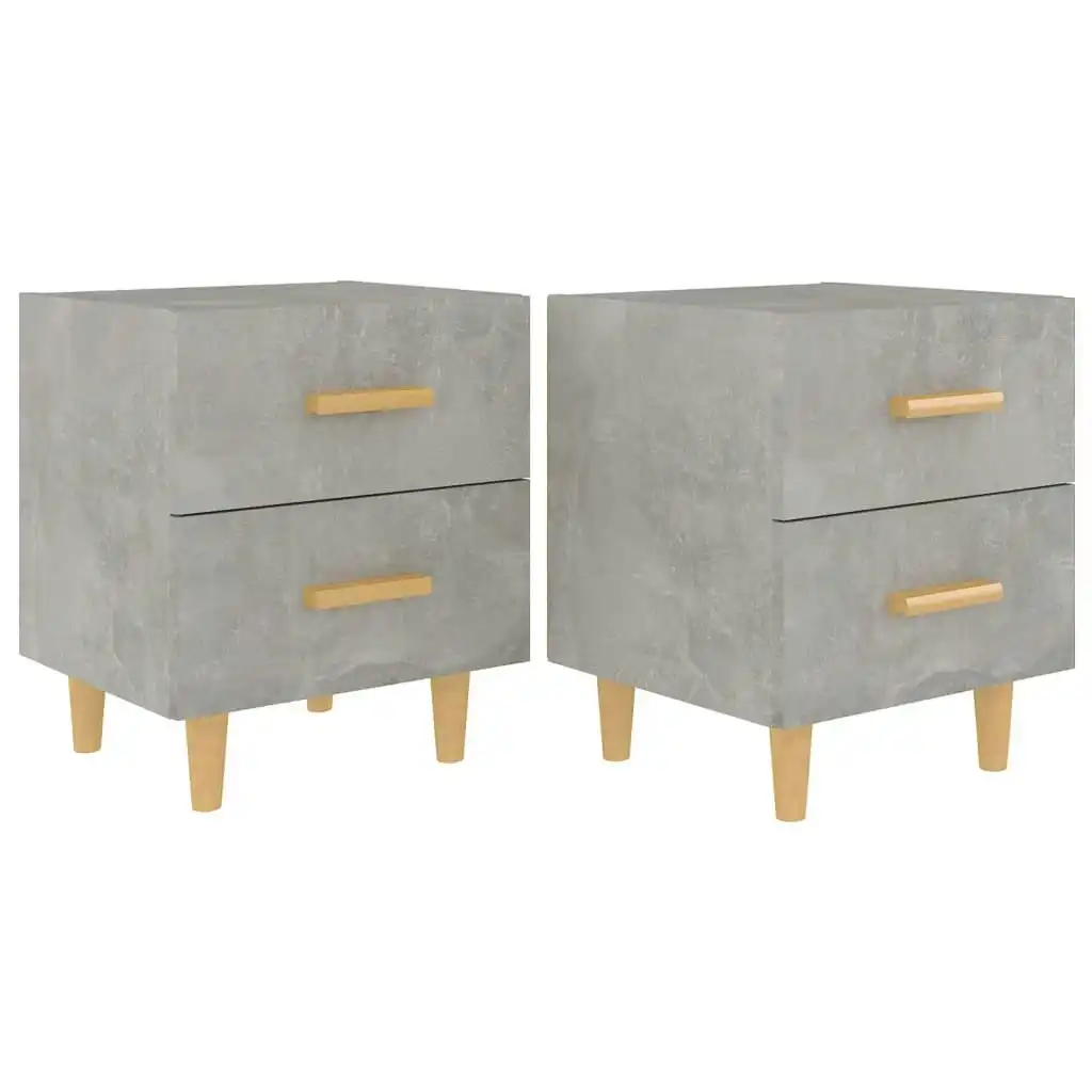 Bed Cabinets 2 pcs Concrete Grey 40x35x47.5 cm 811979