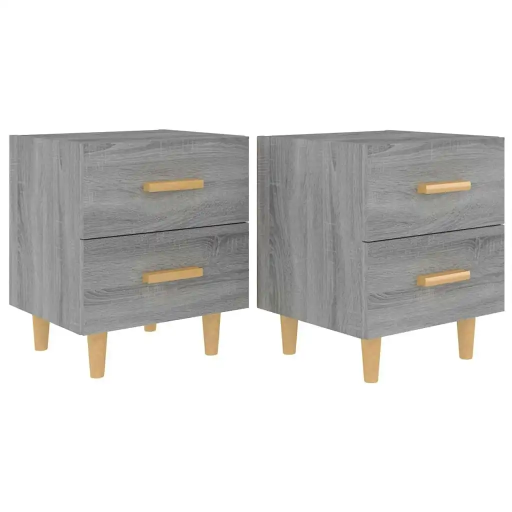 Bed Cabinets 2 pcs Grey Sonoma 40x35x47.5 cm 817288