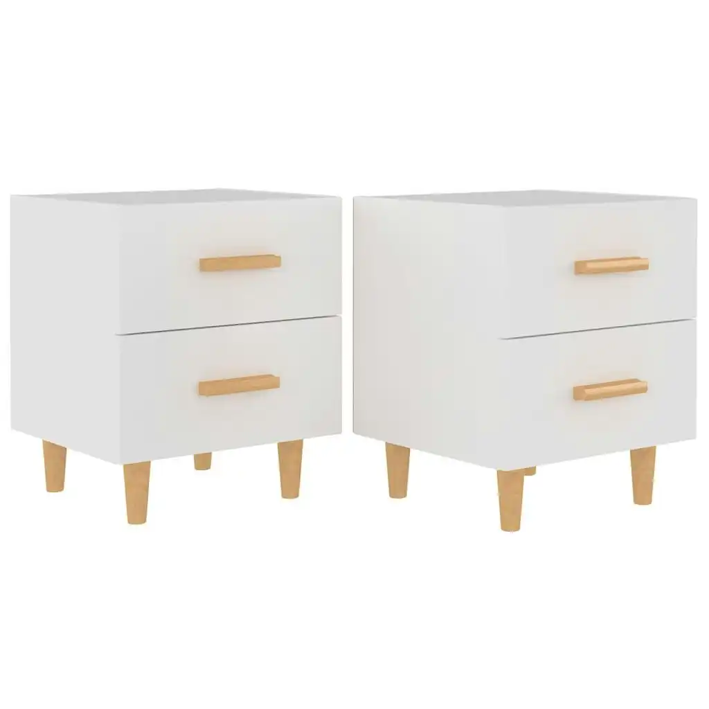 Bed Cabinets 2 pcs White 40x35x47.5 cm 811971