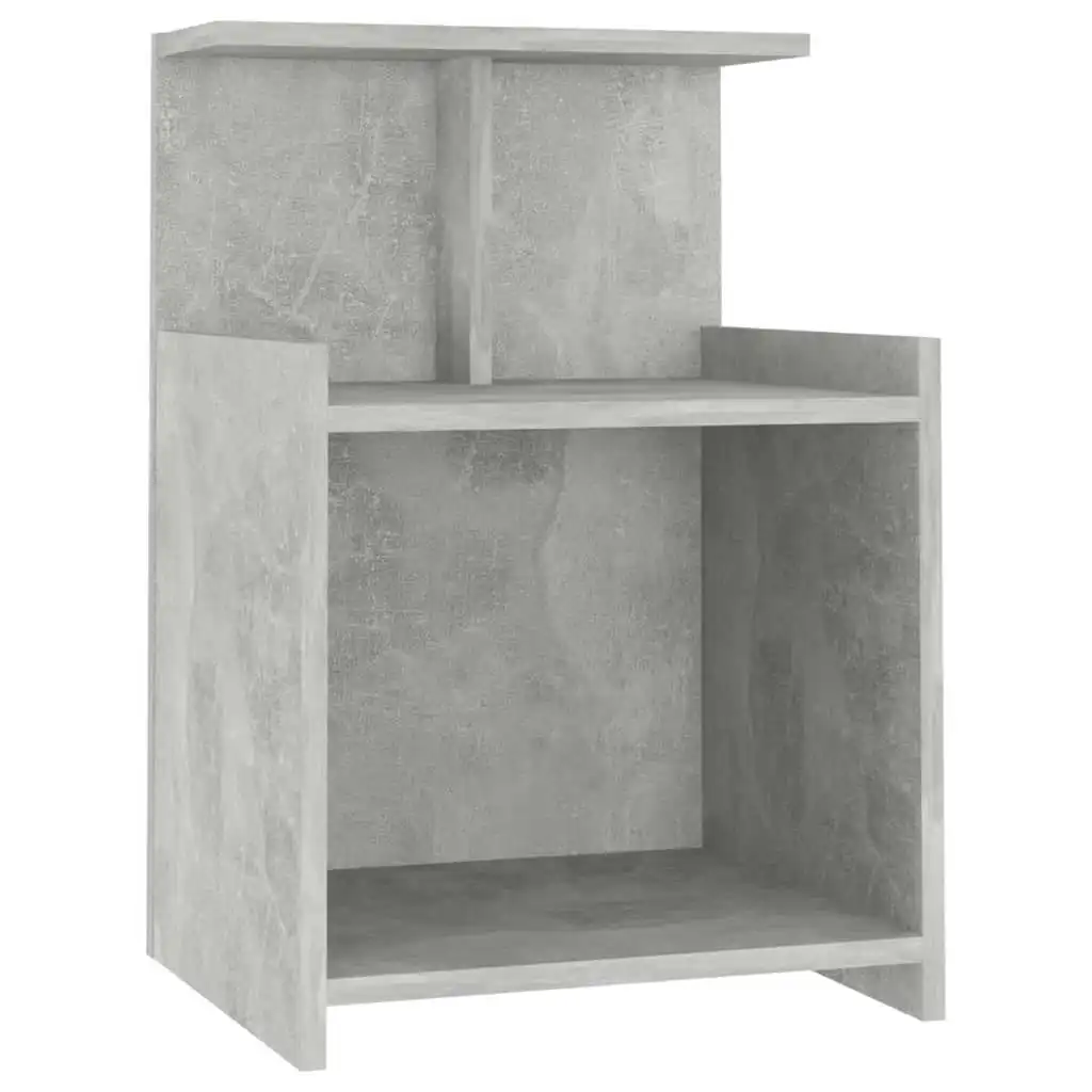 Bed Cabinet Concrete Grey 40x35x60 cm Engineered Wood 806183