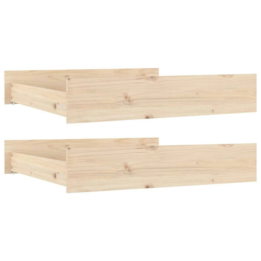 Bed Drawers 2 pcs Solid Wood Pine 814979