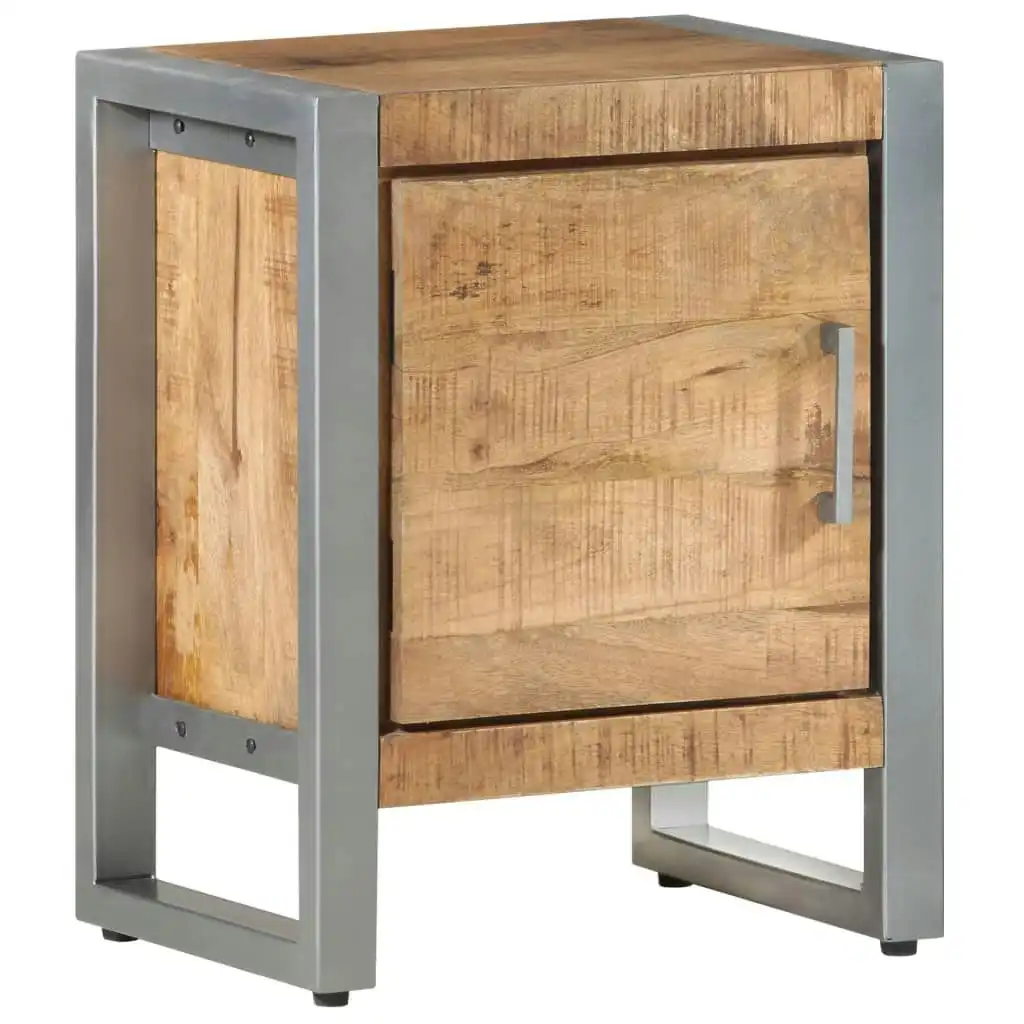 Bedside Cabinet 40x30x50 cm Rough Mango Wood 323488