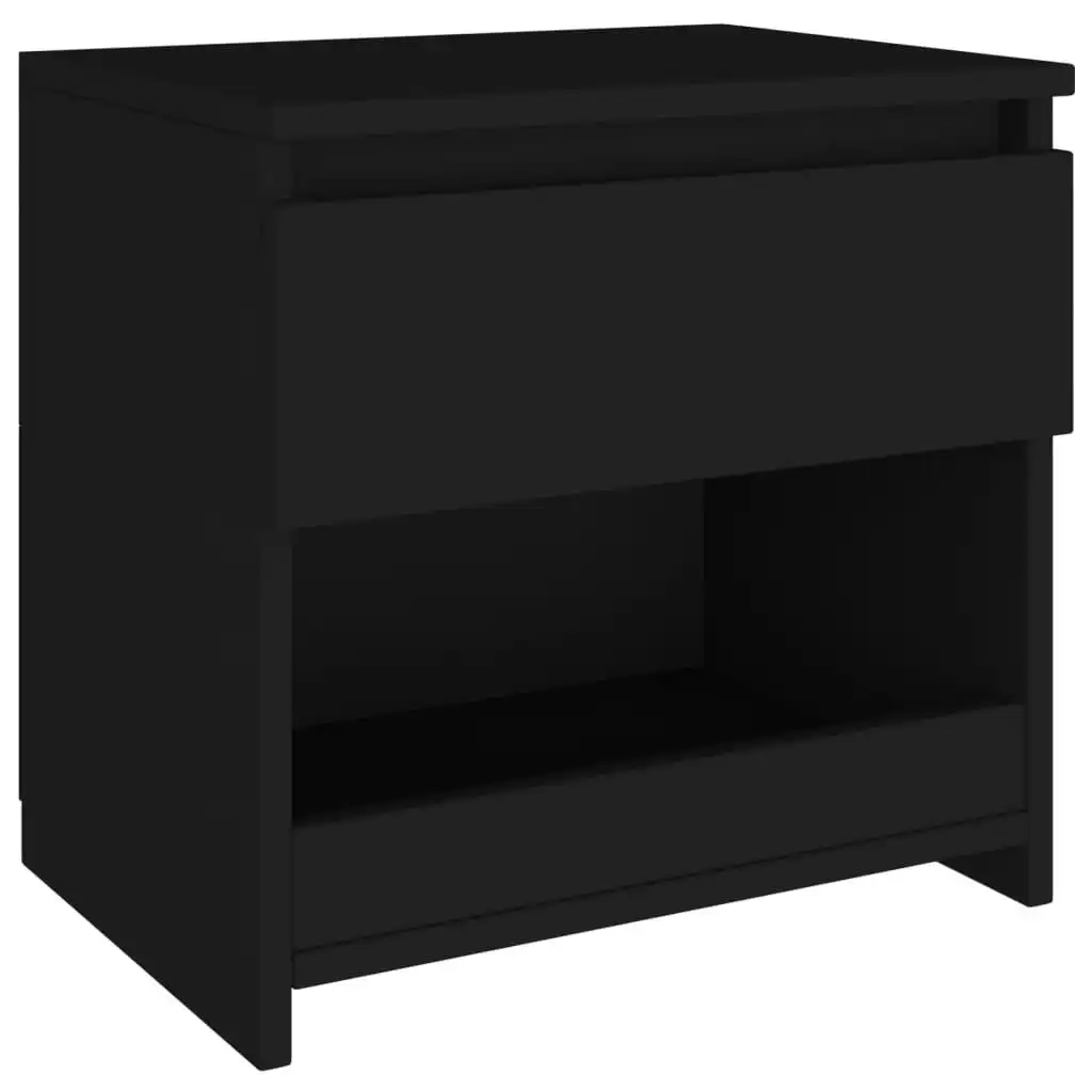 Bedside Cabinet Black 40x30x39 cm Engineered Wood 803445