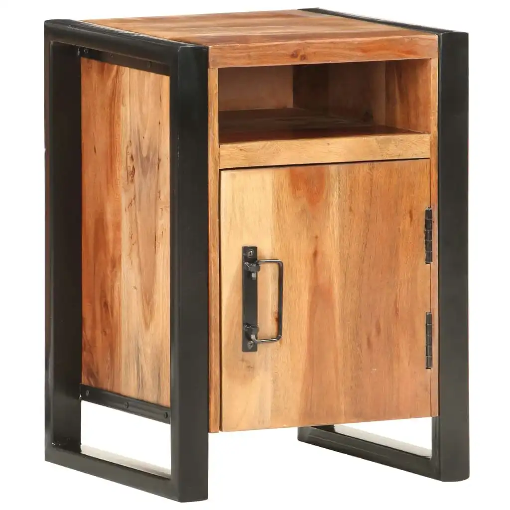 Bedside Cabinet 40x35x55cm Solid Wood Acacia in Sheesham Finish 321569