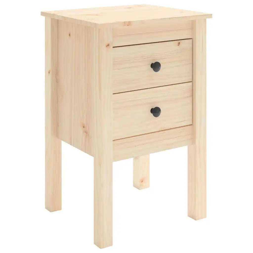 Bedside Cabinet 40x35x61.5 cm Solid Wood Pine 813689