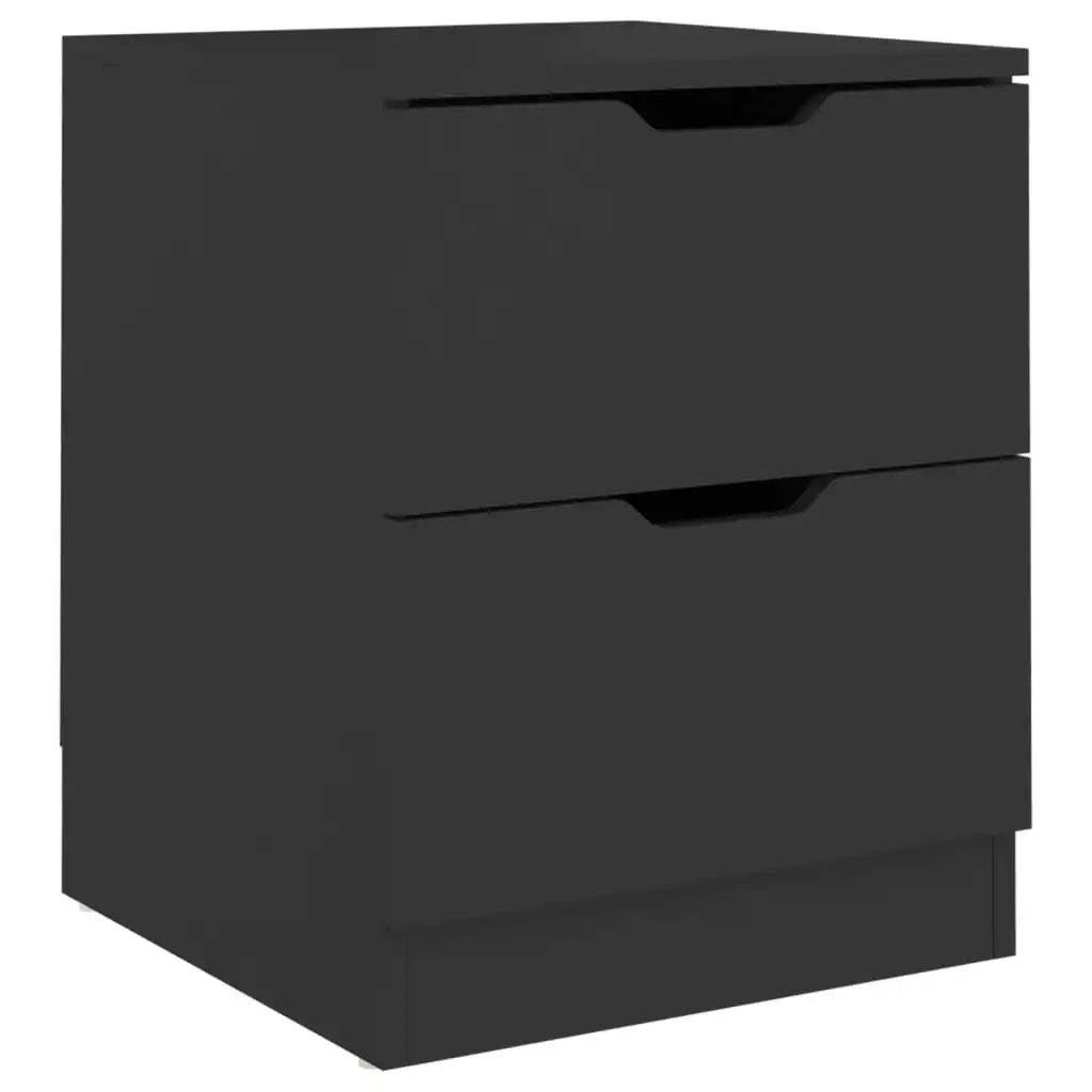 Bedside Cabinet Black 40x40x50 cm Engineered Wood 326725